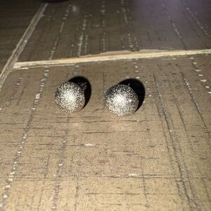Silver Glitter Earrings never worn